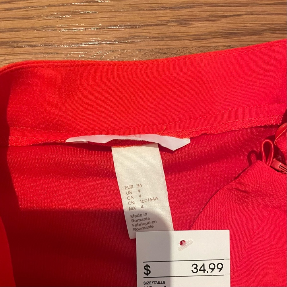 HM beautiful red orange ruffle skirt! Brand new!